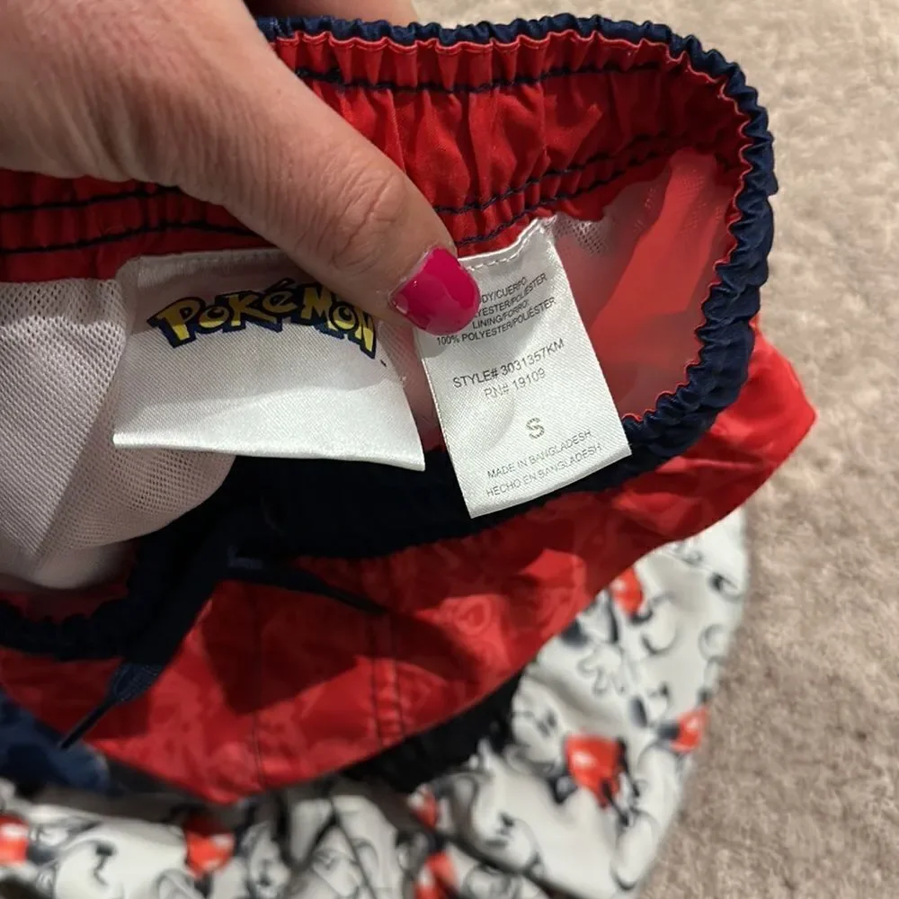 POKÉMON and MICKEY!! Size small! Swim trunks! Like new!